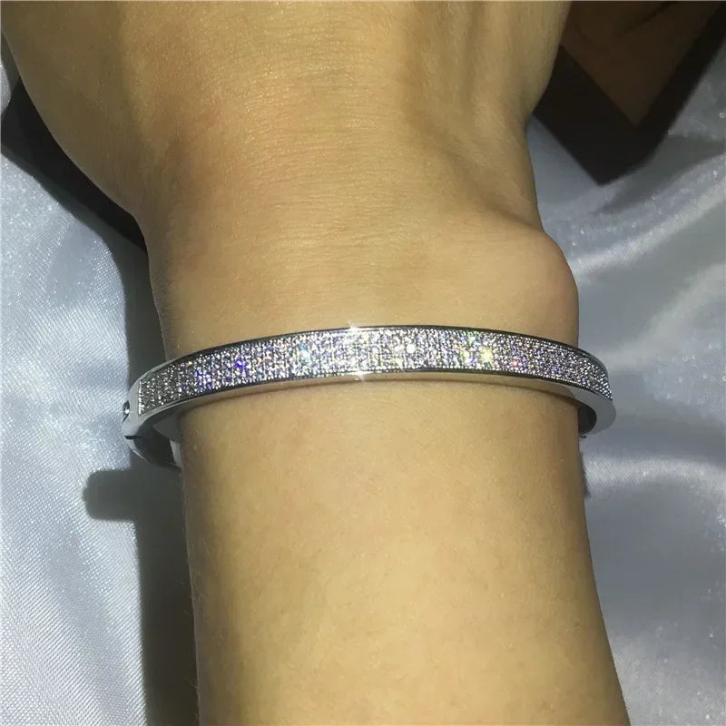 Trendy Pave Lab Diamond Bangle - Empire P.E