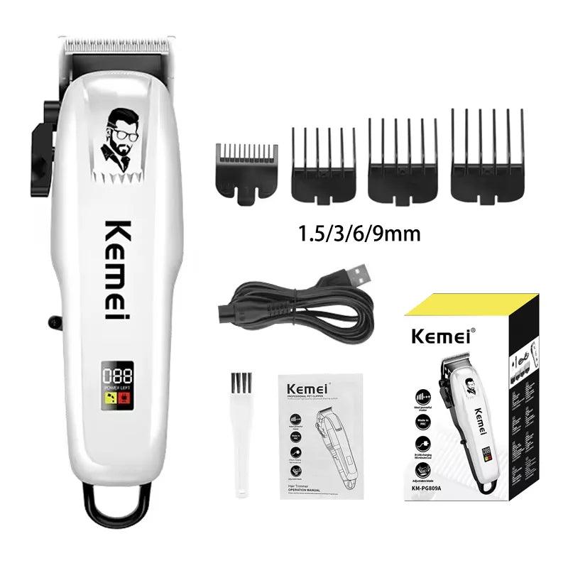 Kemei KM-PG809A KM-PG232 LCD USB Charging Hair Clipper Adjustable - Empire P.E