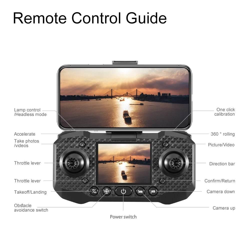 For Xiaomi M6 Drone Professional 8K Camera Drone 5G WIFI FPV UAV With screen remote control RC Dron avoidance Aerial Quadcopter - Empire P.E