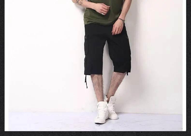 New Men's Trend Loose Large Size Cotton Shorts Multi Pocket - Empire P.E