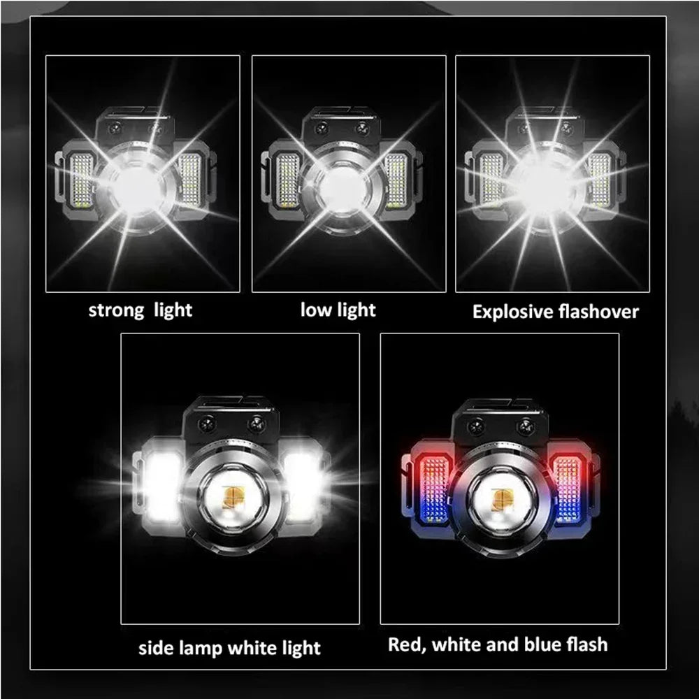 LED Sensor Headlamp Camping Search Light Rechargeable - Empire P.E