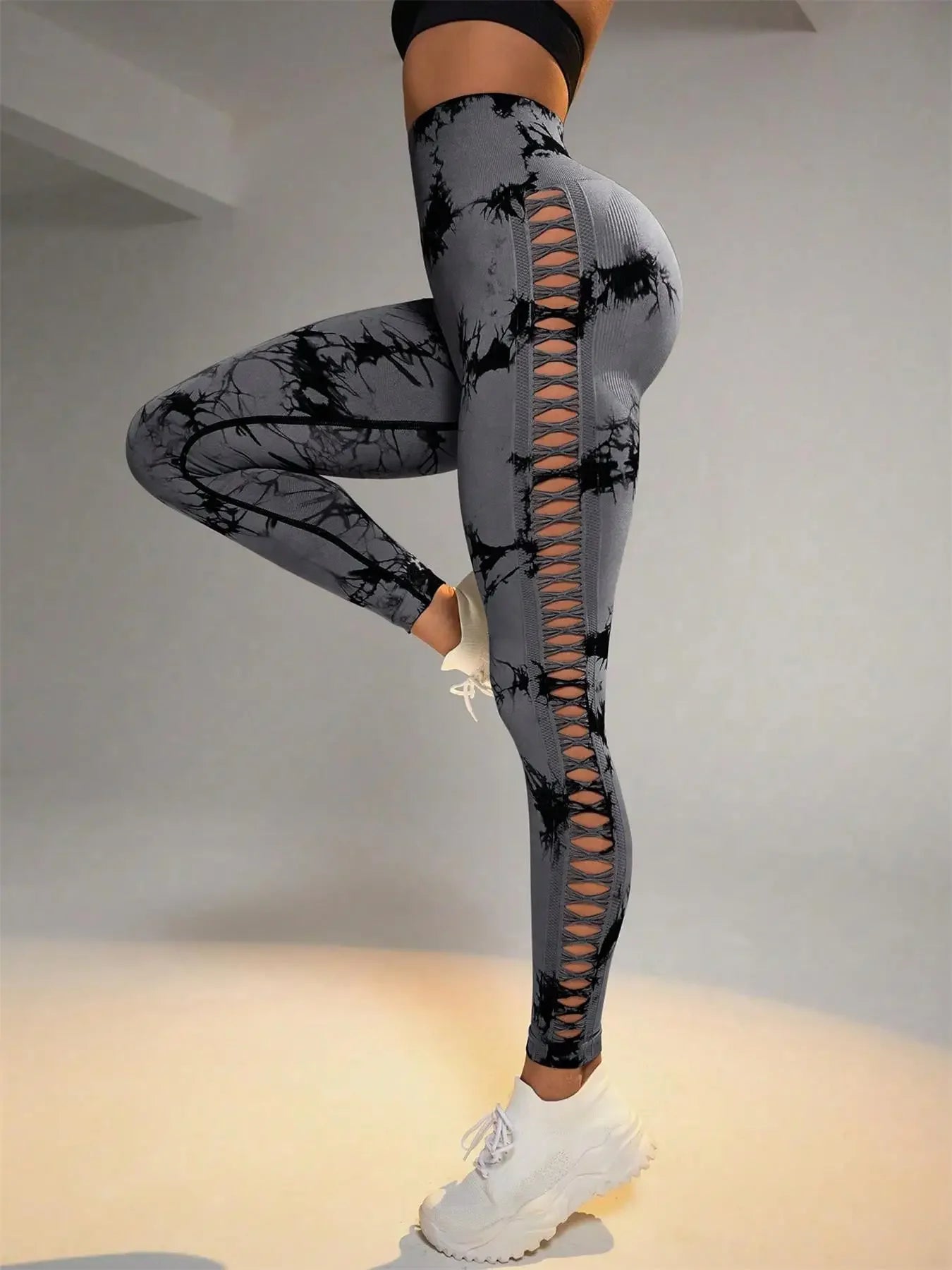 Tie Dye Seamless Leggings for Women High Waist Yoga Pants