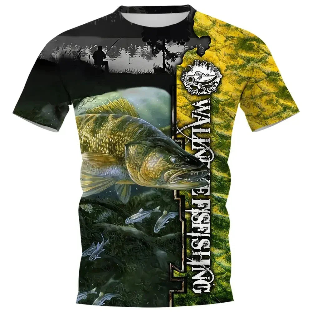 New Fishing Shirt Men's Summer Clothing Fish Graphic - Empire P.E