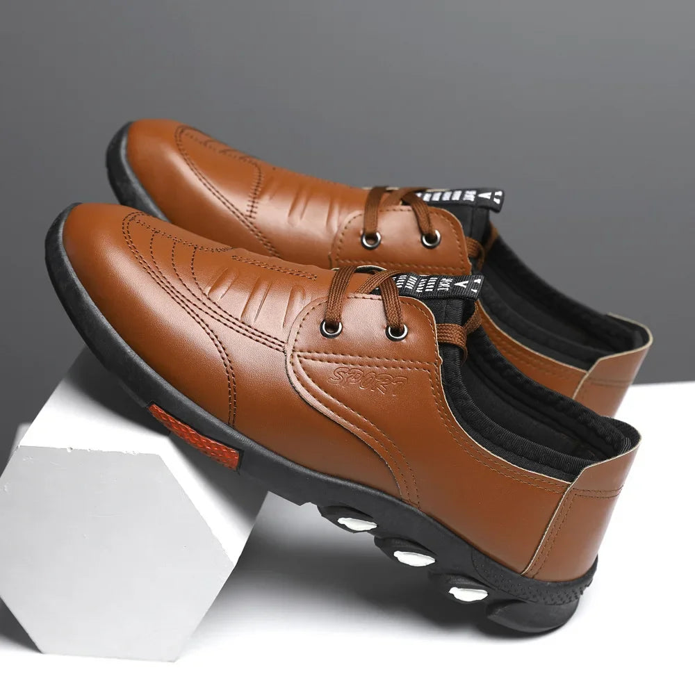 Men's Leather Shoes Business Casual Shoes Non-slip Loafers - Empire P.E