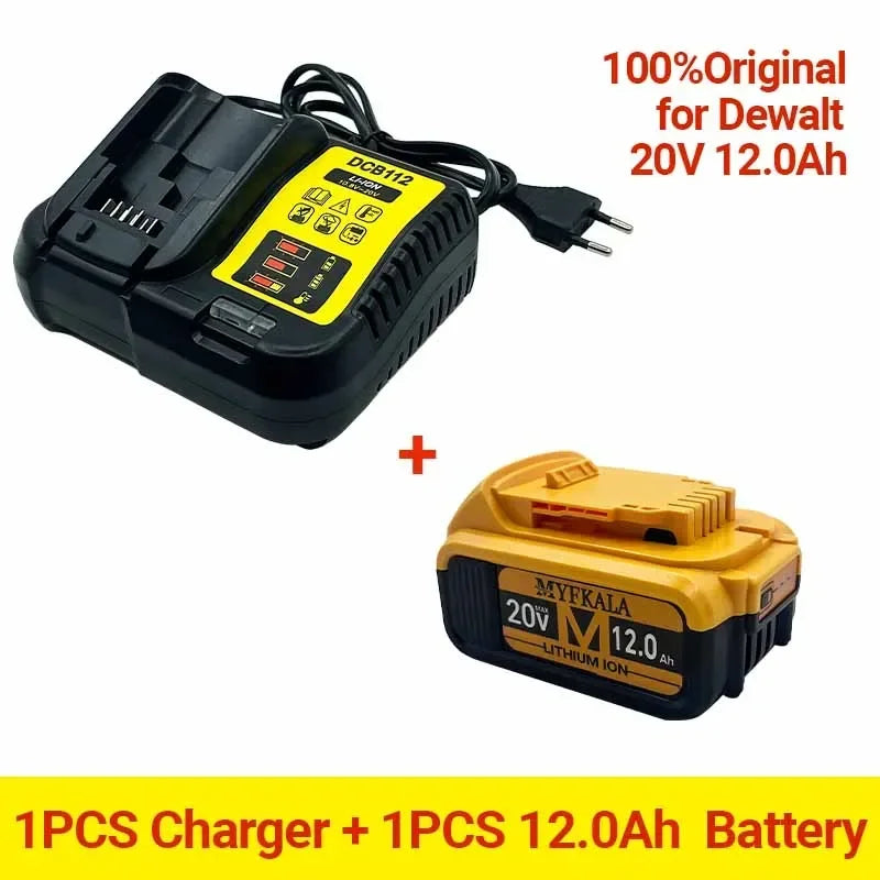 New 100% Original 12000mAh 20V for Dewalt Power Tool Battery DCB206 20V 18.0Ah Battery DCB206 20V Battery DCB205 DCB200 - Empire P.E