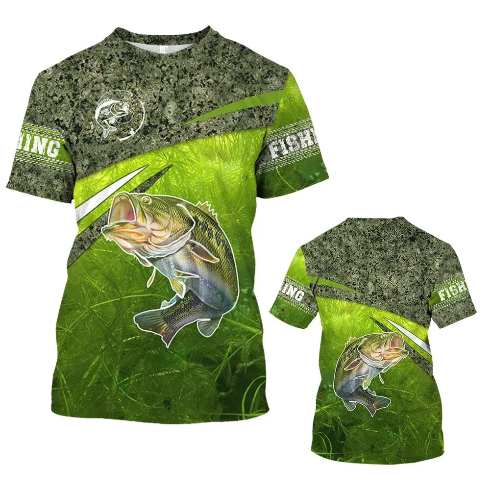 Fish Graphic Oversize Short Sleeve T-shirts - Empire P.E