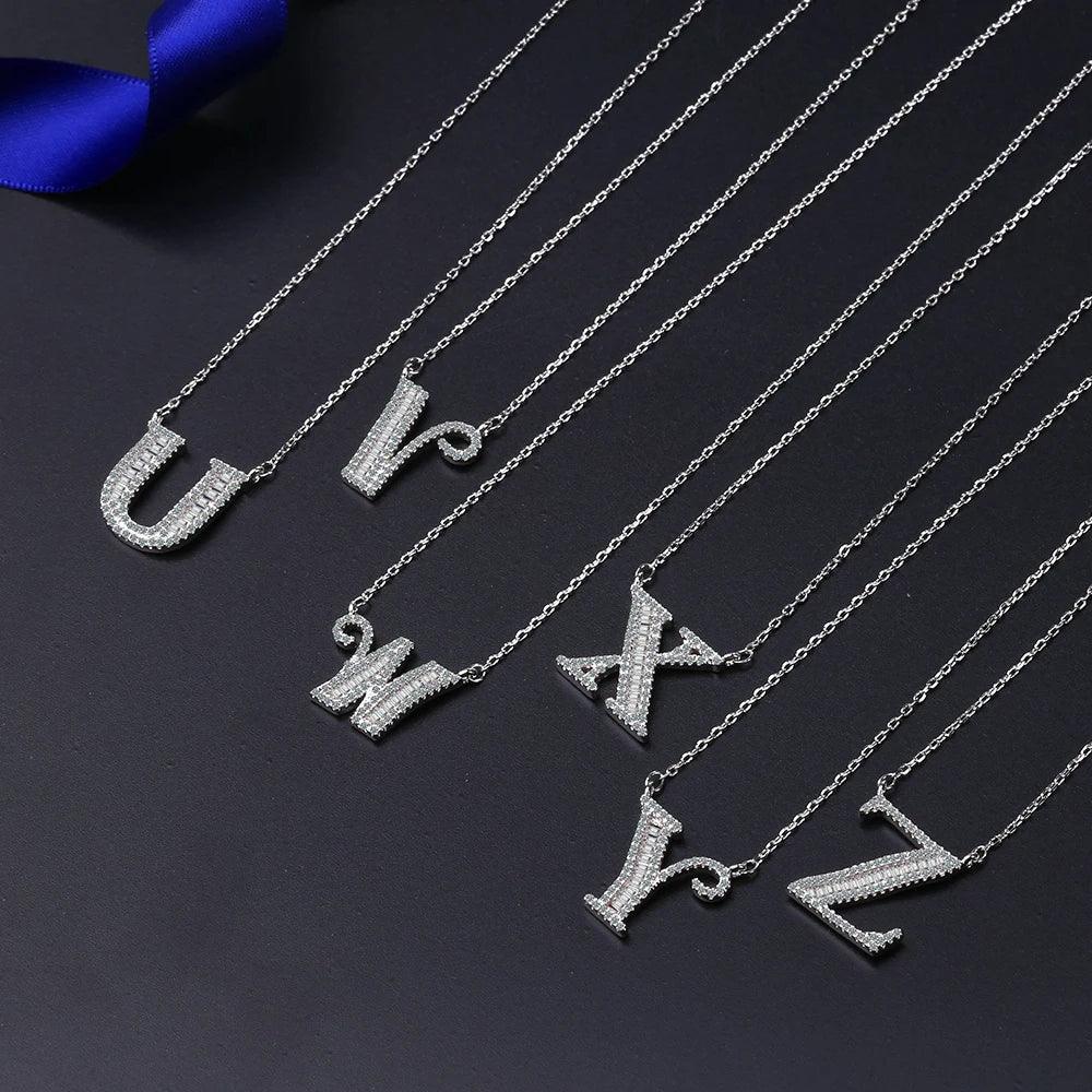 Moissanite A-Z Initial Letter Pendant Necklace For Women - Empire P.E