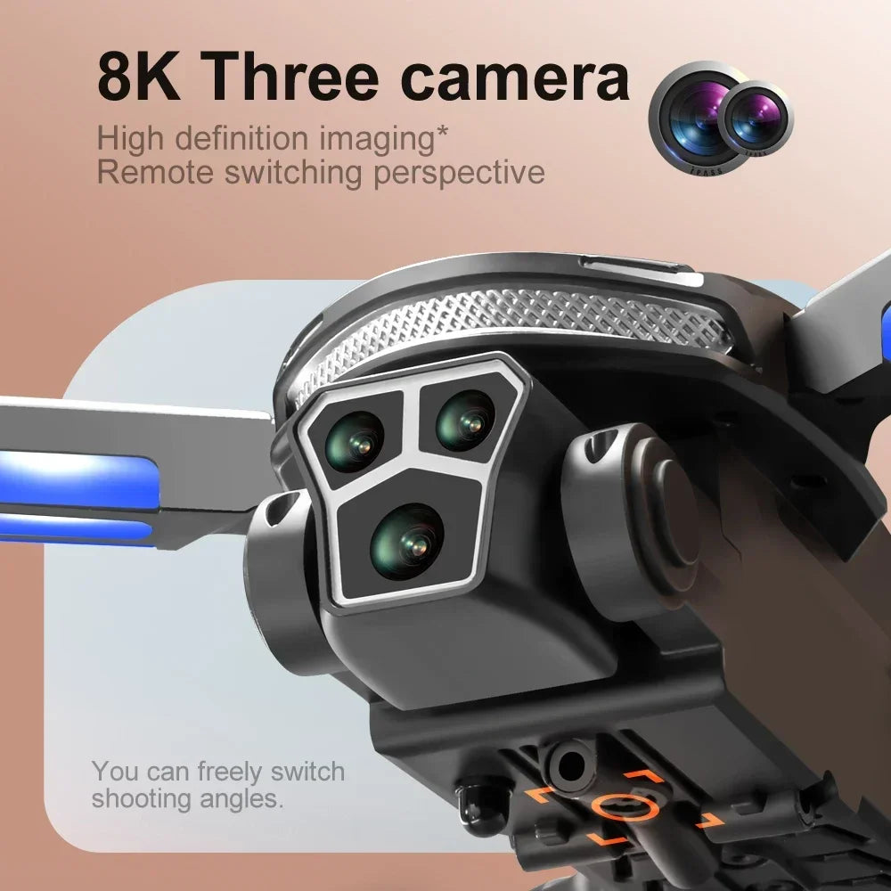 V888 Brushless Drone 8K Professional HD Triple Camera - Empire P.E