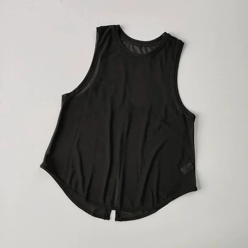 Sports Vest Women's Quick Dry Loose Running Gym Top Sleeveless