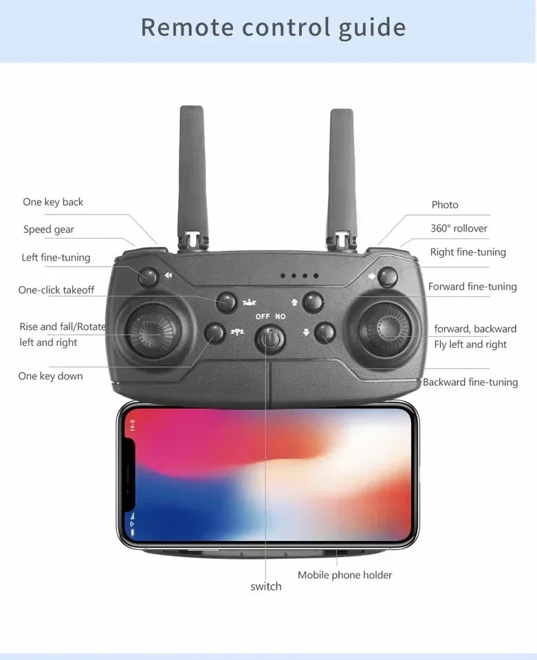 2025 E88 Professional Wide Angle RC Drone HD 4K Camera - Empire P.E