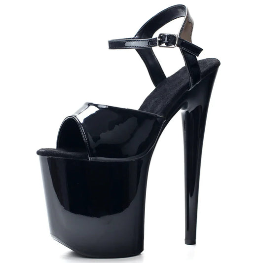 Extreme Black Paint Baking Process High Heel 20CM Heels - Empire P.E