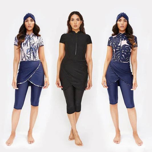 3PCS Modest Burkini Femmes Women Muslim Swimwear