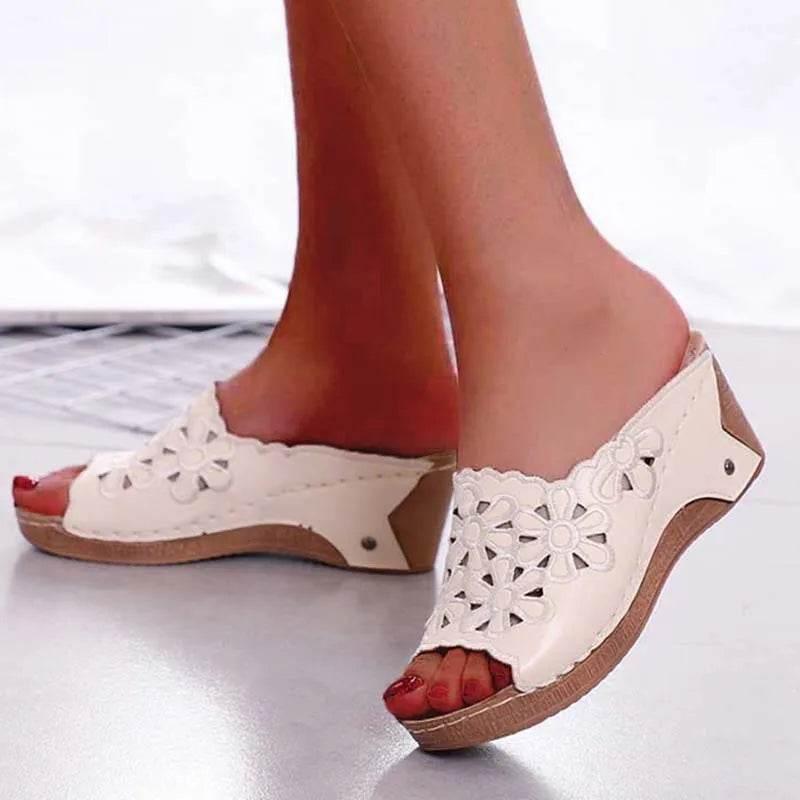 Sandals Shoes Women Summer Comfortable Women Shoe Slides Shoes Woman Wedge Walking Shoes Party Female Footwear Slippers Woman - Empire P.E