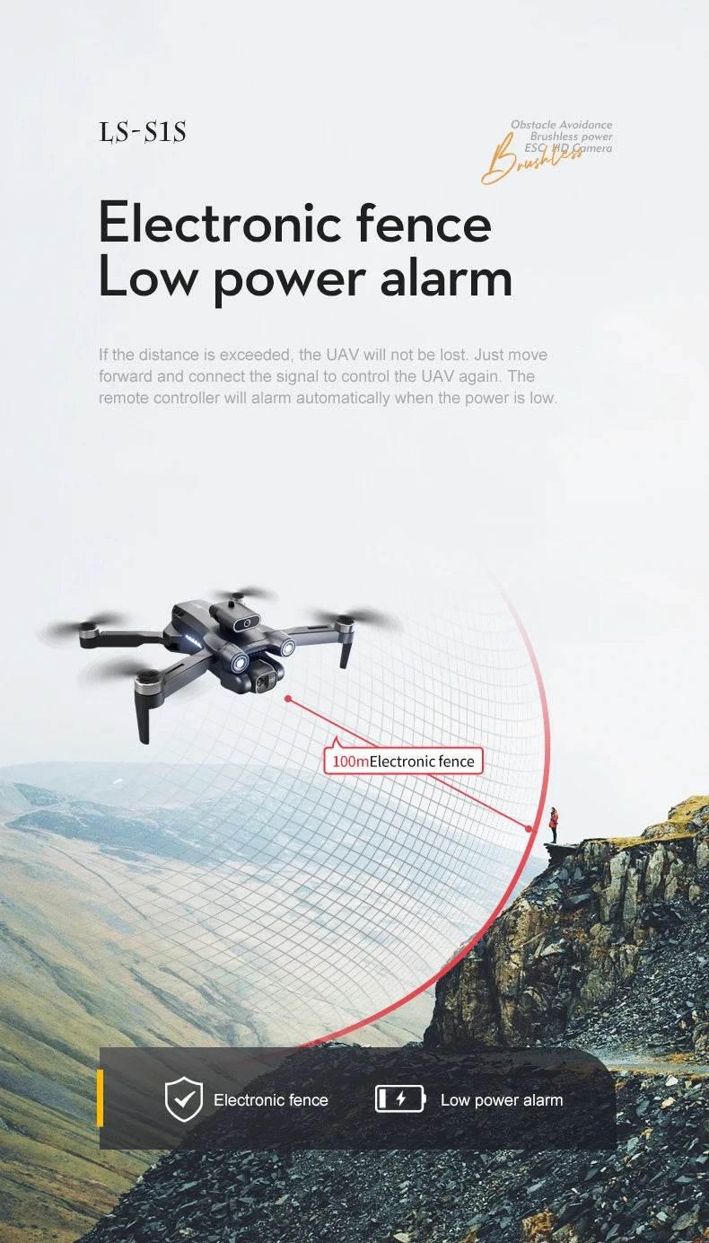 New S1S Mini Drone Caméra 8K Professional Brushless Motor Dron Obstacle Avoidance HD Dual Camera Foldable Quadcopter Toys - Empire P.E