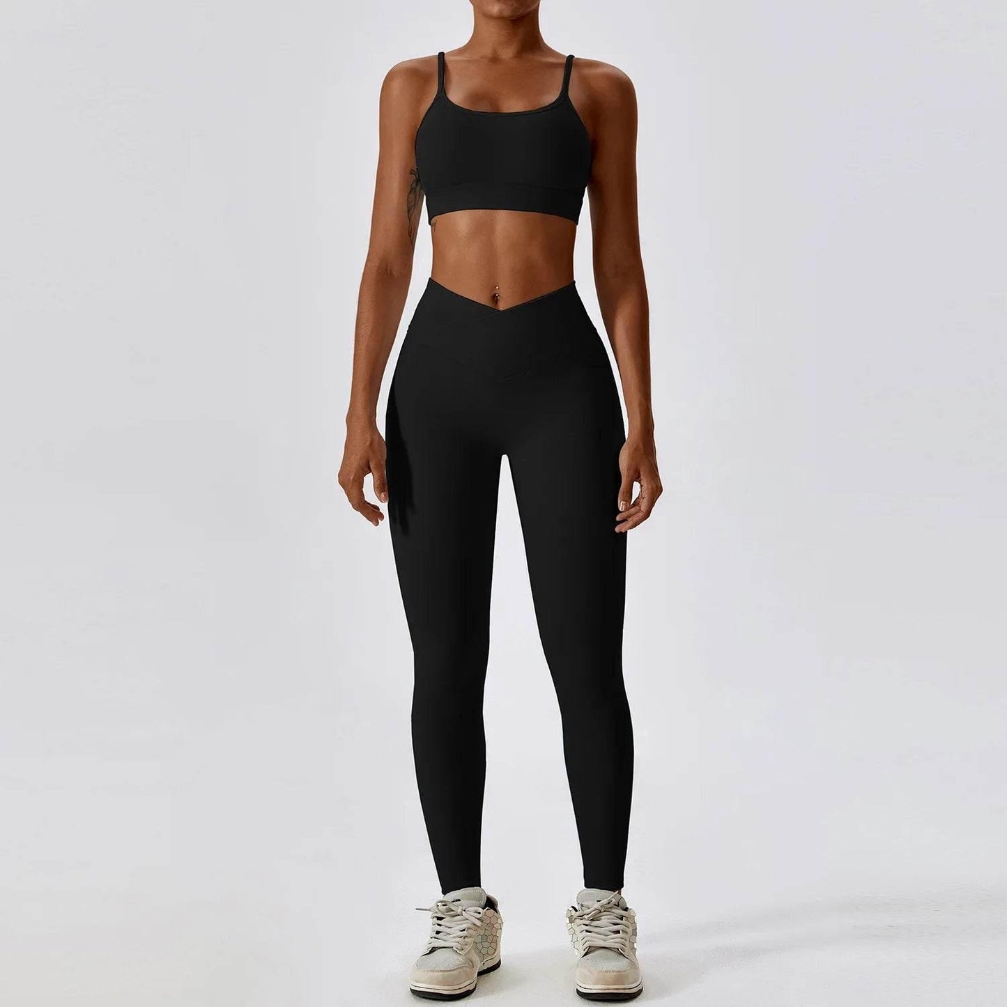 2PCS Seamless Yoga Set Gym Clothes Sportswear Yoga Suits For Women Fitness Rib Tracksuits Sports Bra Gym Leggings Sports Suits - Empire P.E