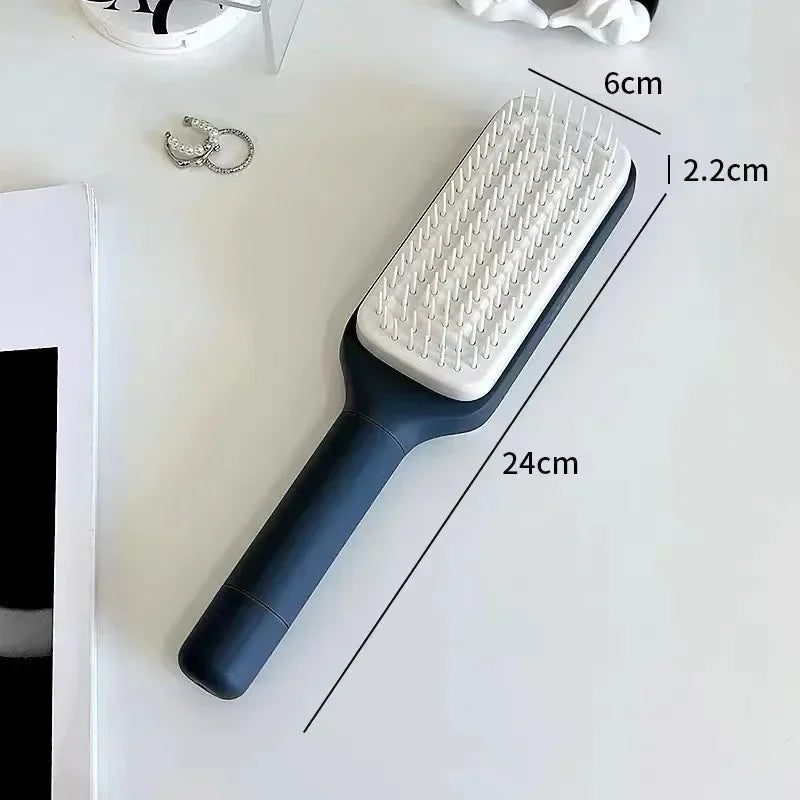 Automatic Cleaning Rotating Lifting Hair Comb