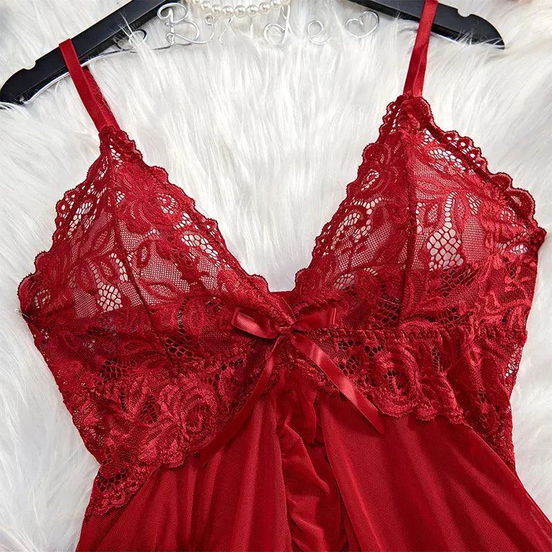 Exquisite Semi-transparent Thong Dress Set - Empire P.E