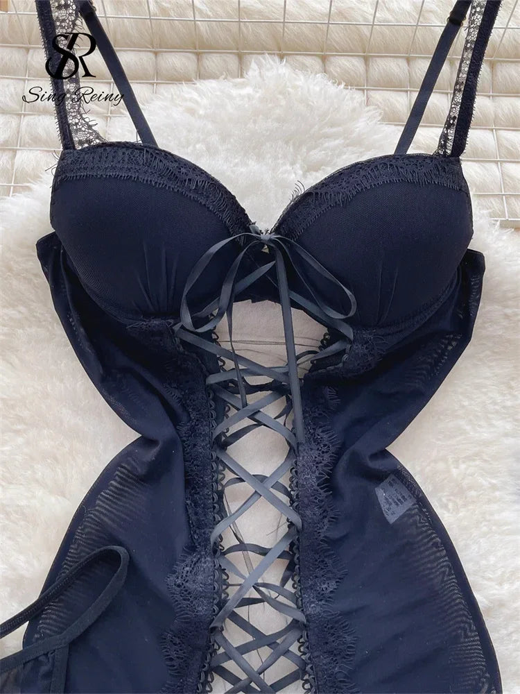 Strap Lace Up Porn Sensual Underwear Suits - Empire P.E