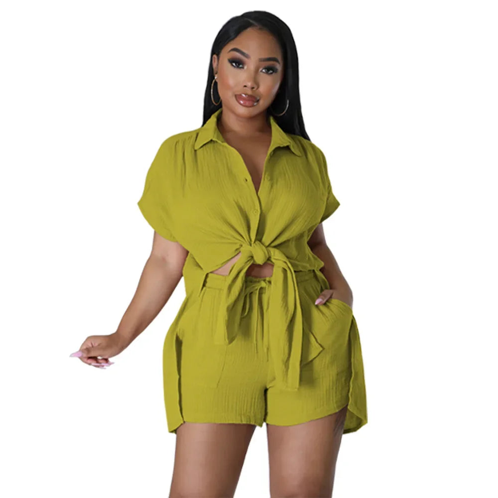 Women Two Piece Sets Elastic Waist - Empire P.E