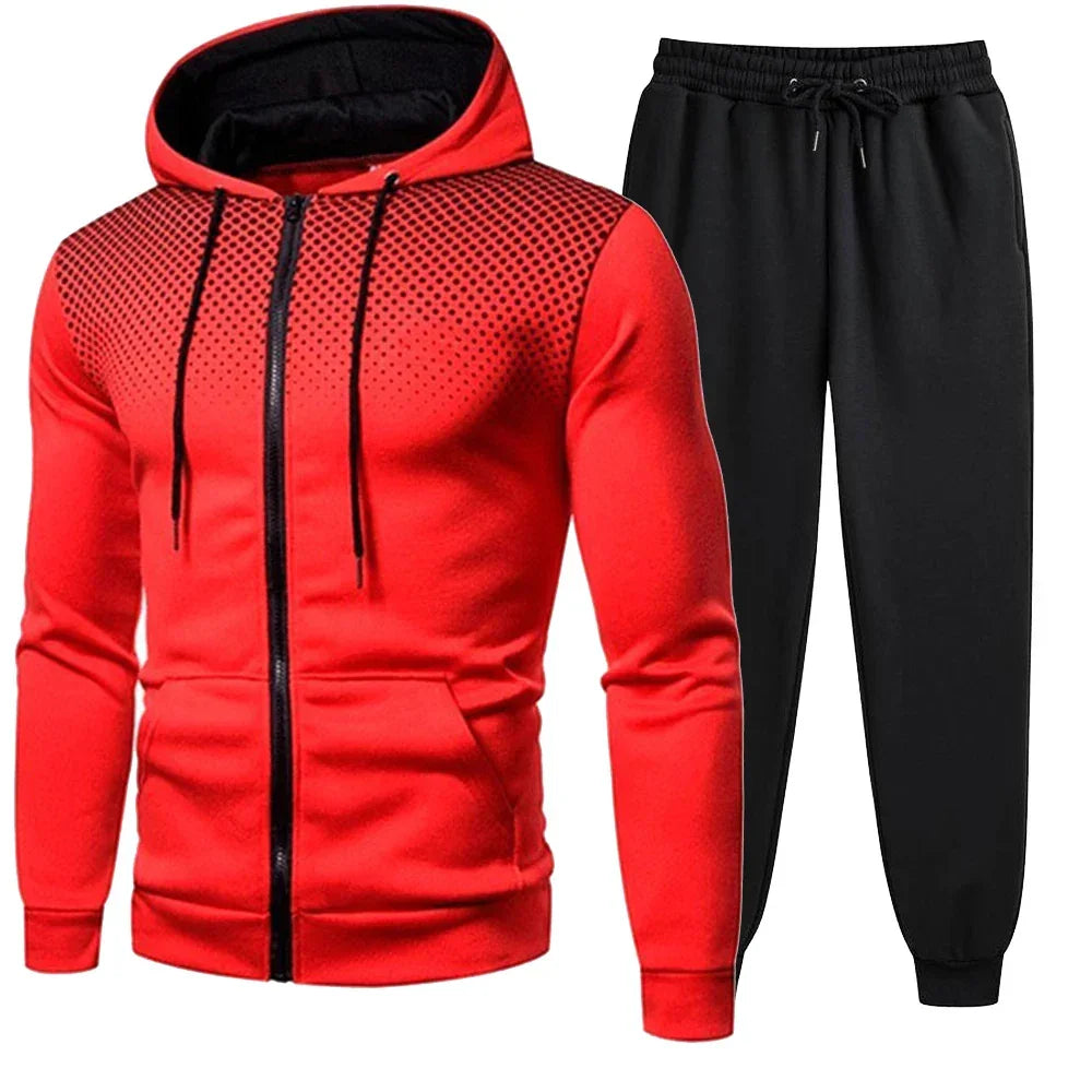 Mens Casual Sport Hoodie Sweatpants Set