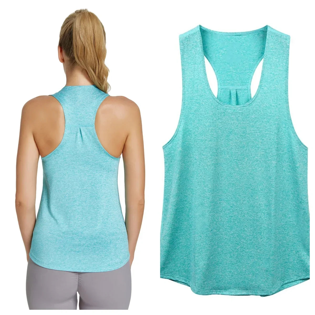 Women's Solid Wrap Back Sports Tank Tops - Empire P.E