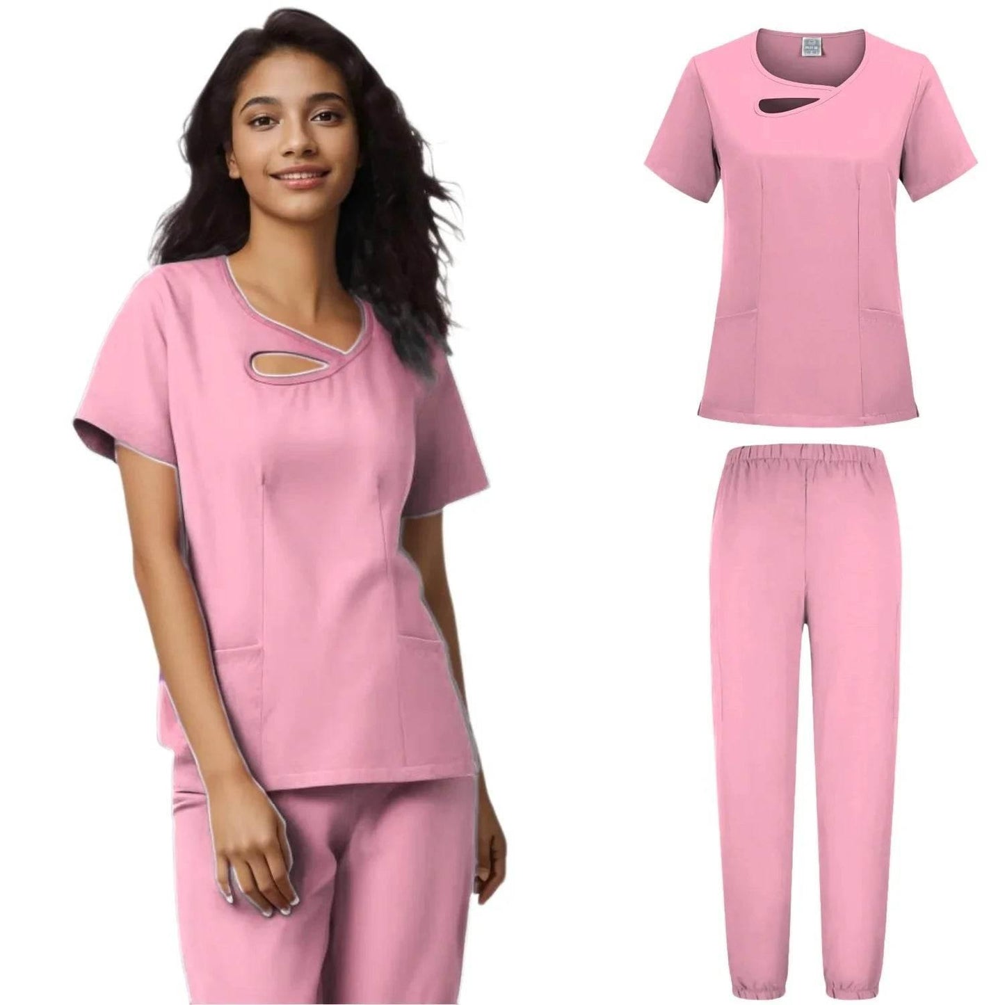 New Design Hospital Scrubs Set Nursing Spandex And Stretch Medical Uniforms Nurse Uniform Fit Scrubs Women Scrubs Sets - Empire P.E