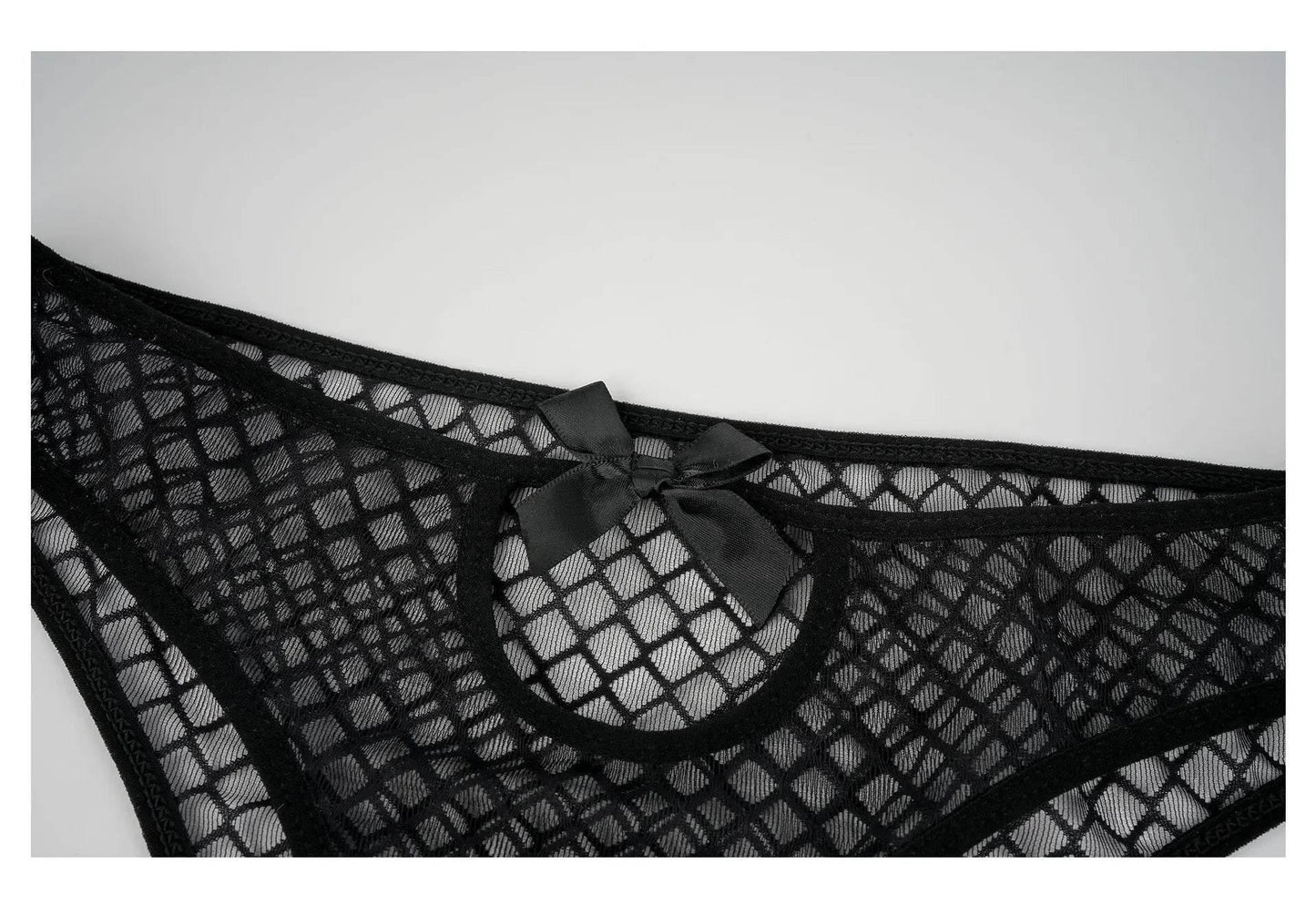 New Black Mesh Bikini Hollow Out Fishnet - Empire P.E
