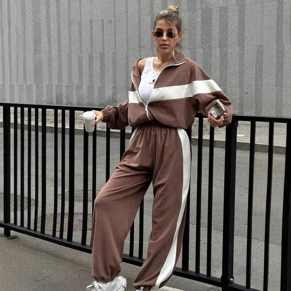 Women's Tracksuit Suit Autumn Fashion Two Pieces Oversized