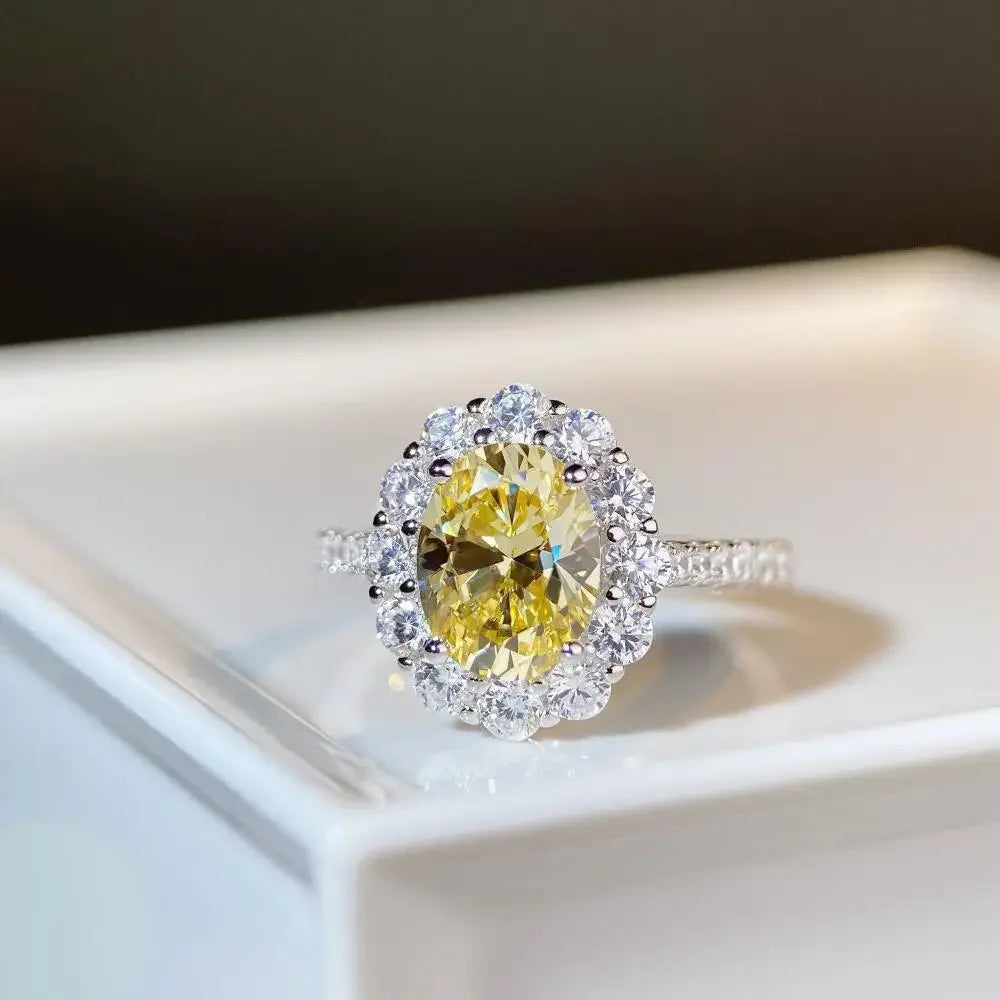 S925 Sterling Silver Egg Ring for Women - Empire P.E