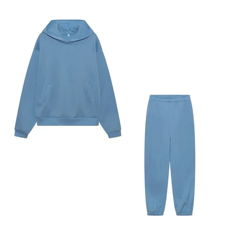 2023 Trend Casual Fashion Thickened Long-sleeved Sweater Pants Two-piece Suit