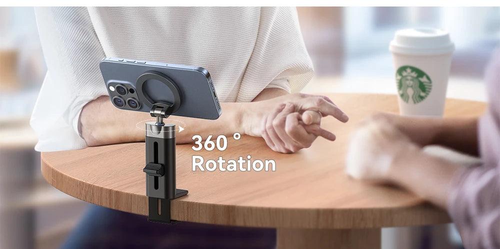 Joyroom Airplane Phone Holder Magnetic Travel Essentials Flexible Rotation Hands-Free Airplane Phone Mount for iPhone 15 Pro Max - Empire P.E