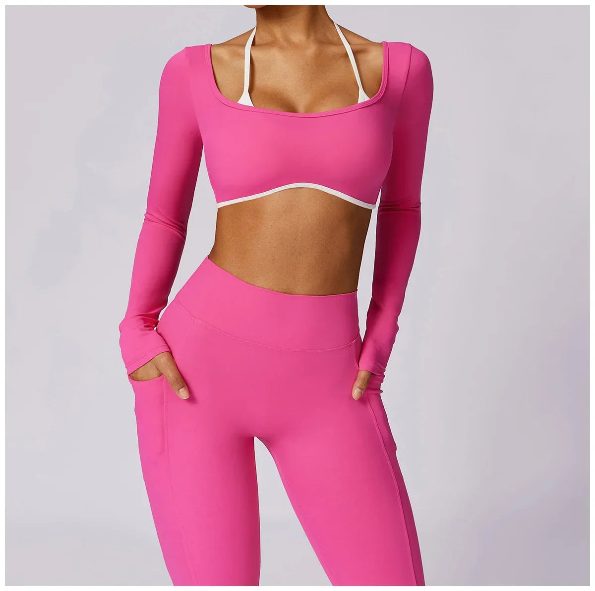 Yoga Set 2PCS Women Sportswear Push Up Workout Clothes - Empire P.E