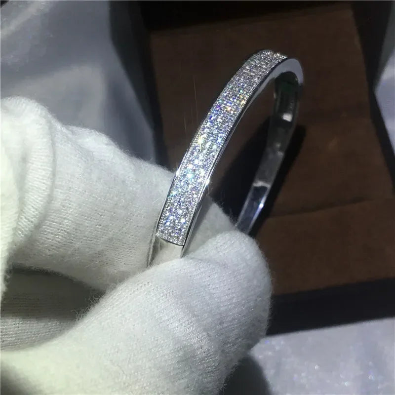 Trendy Pave Lab Diamond Bangle - Empire P.E