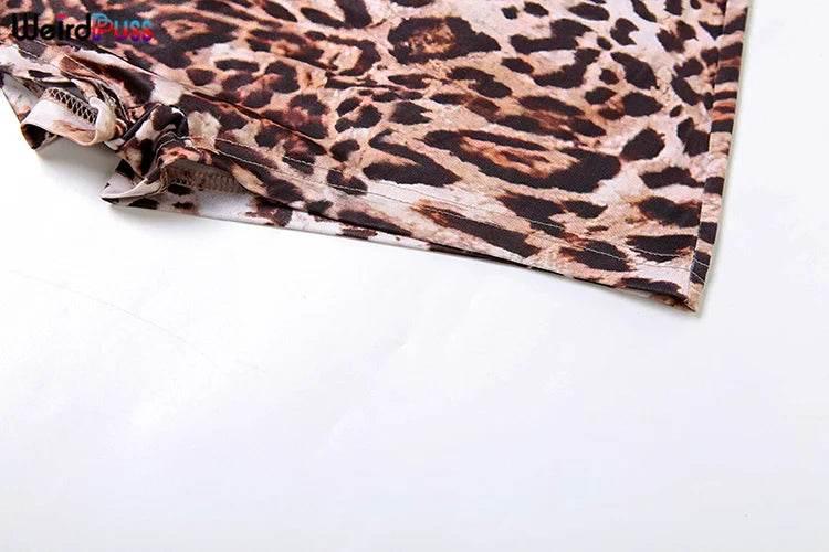 Weird Puss Leopard Print Romper Women 2024 Autumn Trend Hipster Long Sleeve O-Neck Skinny Stretch Streetwear Sexy Playsuits - Empire P.E