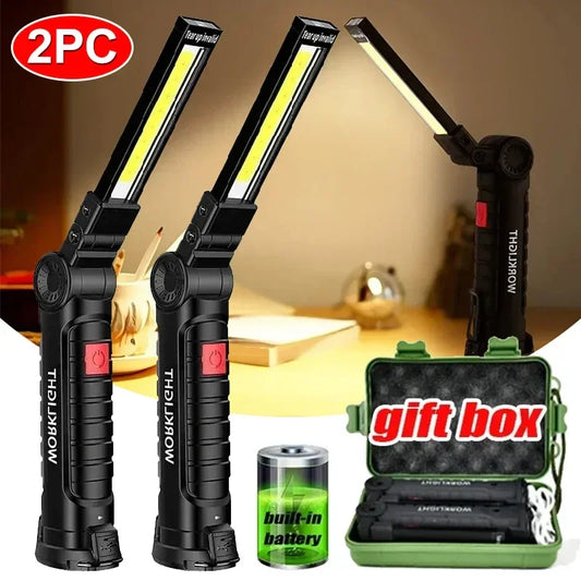 COB LED Work Light Dimmable USB Rechargeable LED Flashlight - Empire P.E