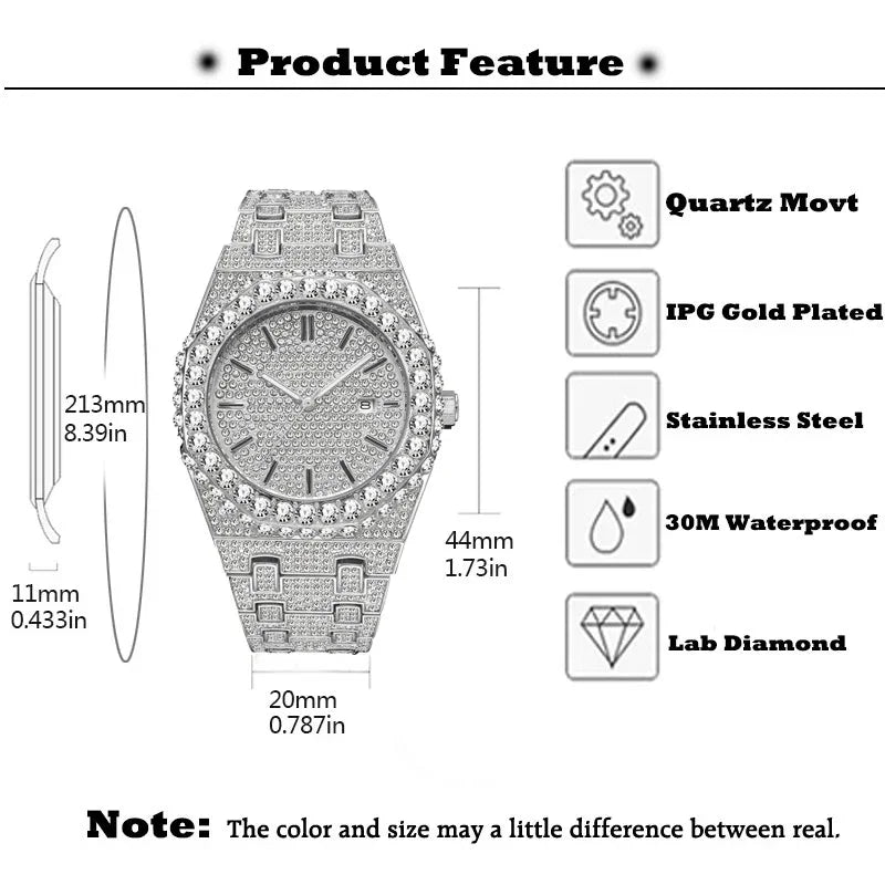 2024 Hip Hop Mens Quartz Watches - Empire P.E