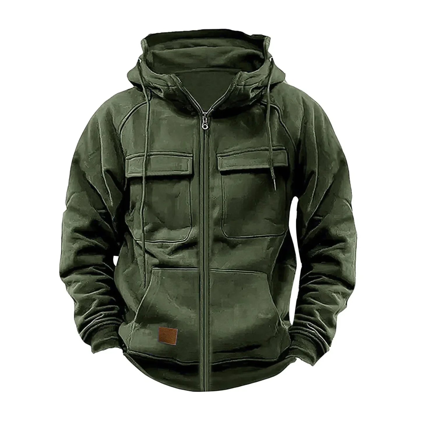 New Men's Hooded Solid Color Jacket - Empire P.E