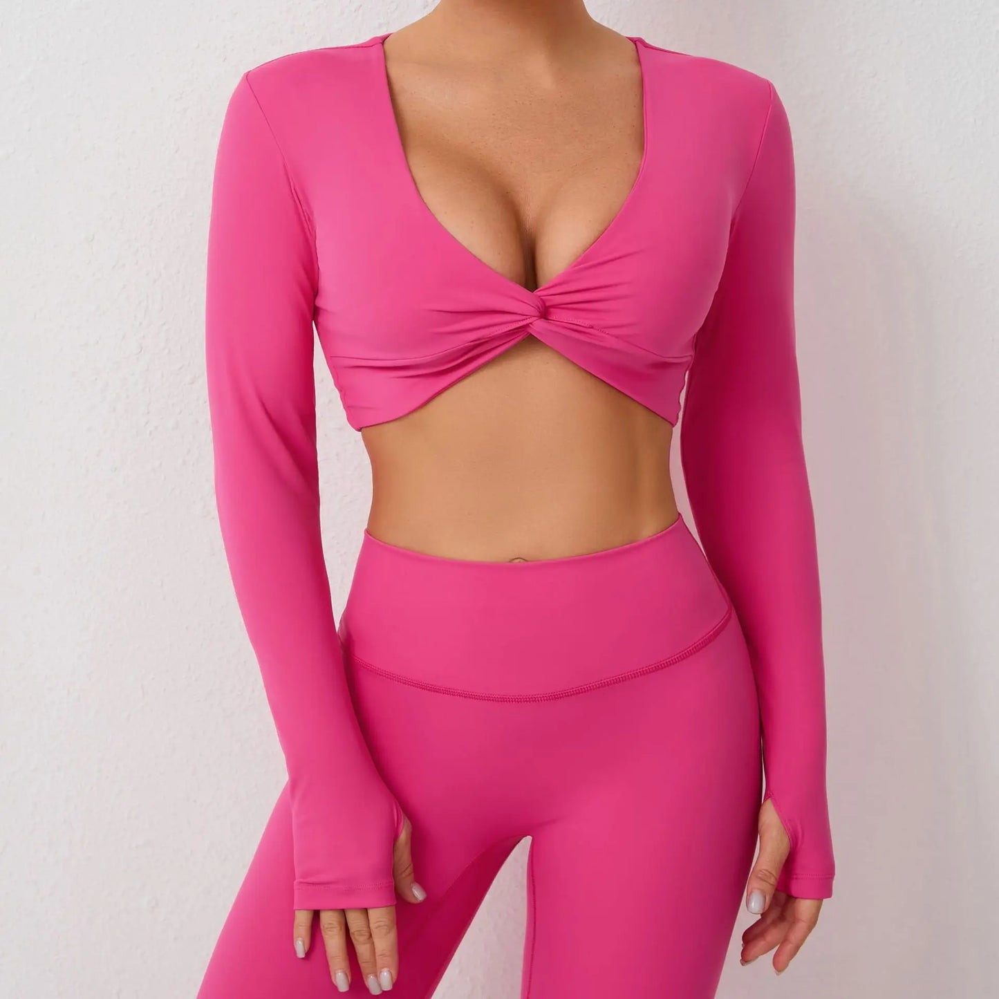 Women's Yoga Crop Top Long Sleeve T-Shirt - Empire P.E