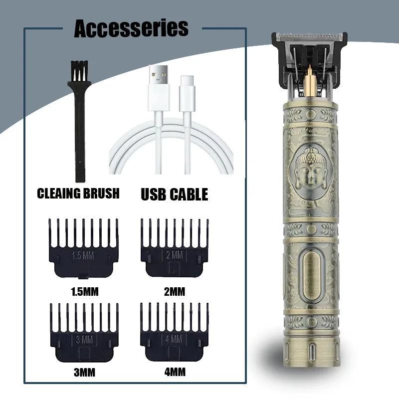 T9 Electric Hair Clipper for Men Professional Barber Shaver Beard Trimmer Body Hair Cutting Machine for Men Dragon Buddha Design - Empire P.E