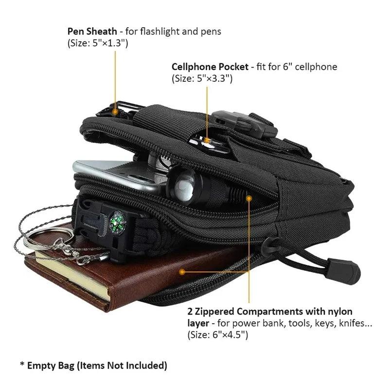 Mobile Phone Case Pouch, Waist Bag Waterproof Nylon - Empire P.E
