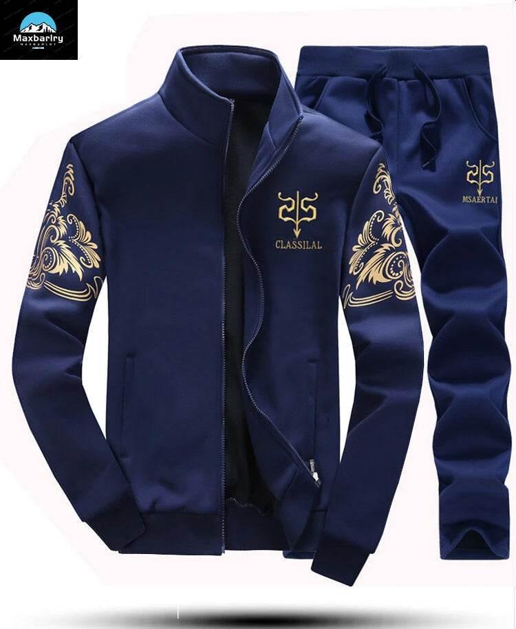2024 New Men's Tracksuit Fleece Jacket and Sweatpants 2 Piece Set - Empire P.E