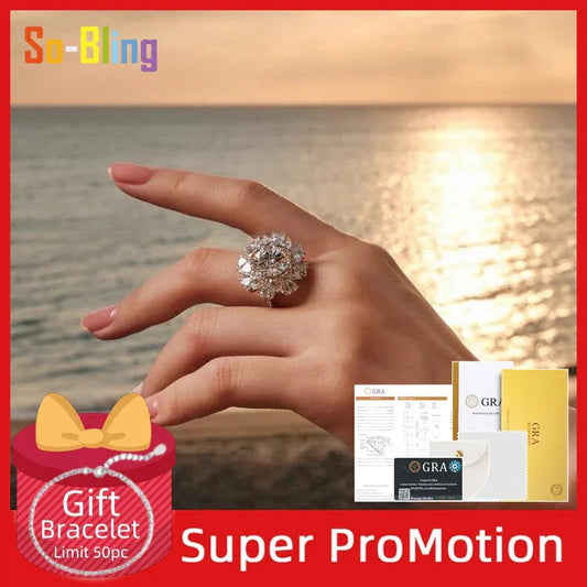 5ct Moissanite Rings 925 Sterling Silver Ring - Empire P.E