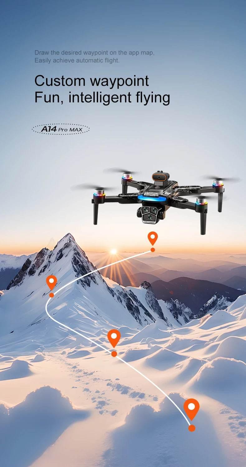 Drone with Camera Professional 4K HD Aerial Photography Dron GPS Return 4.5inch LCD Screen RC Quadcopter Three Camera Drone Toys - Empire P.E