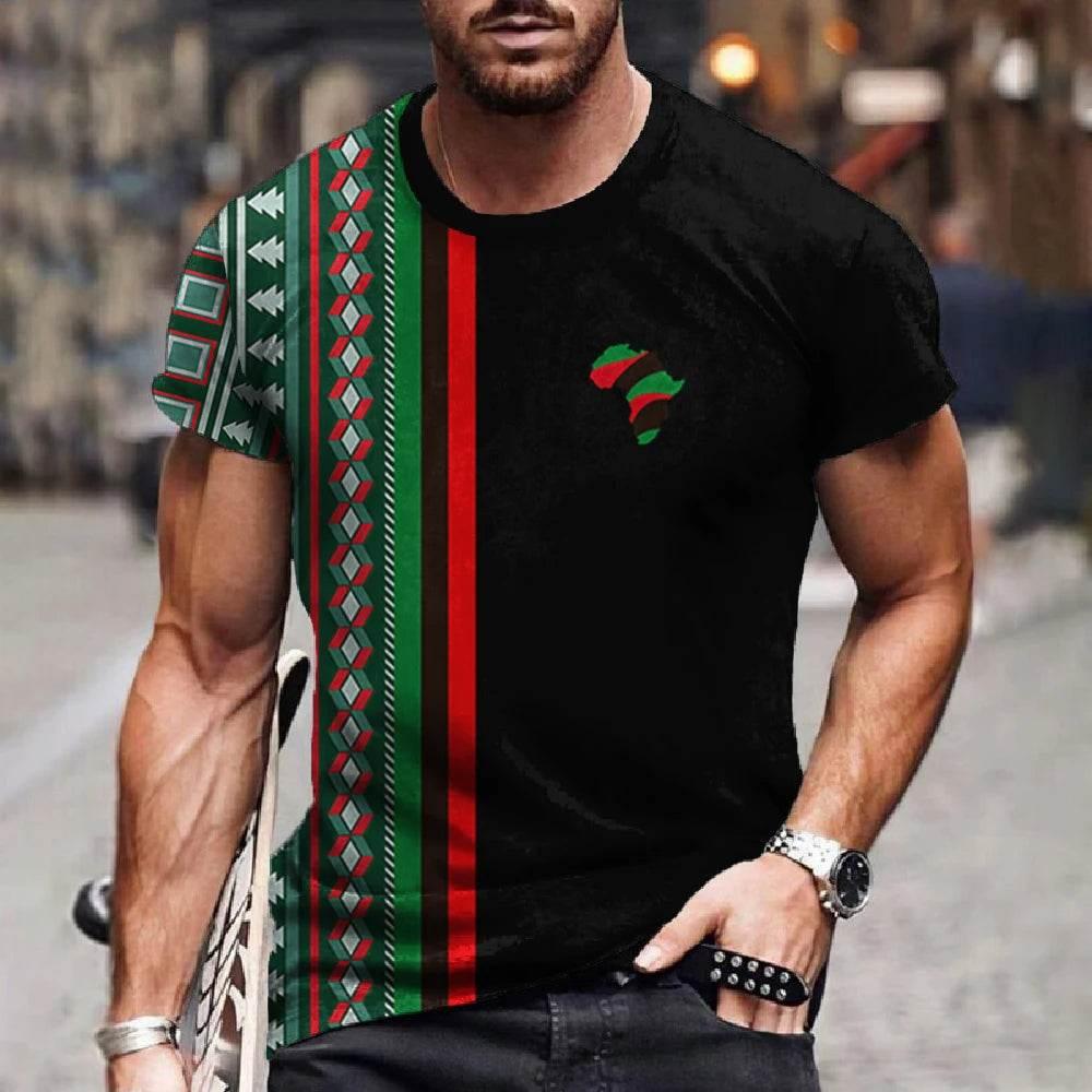 Men’s T Shirt Ethnic Tribal Dashiki T-Shirts African Patterns 3D Print Men Short Sleeve 0 Neck Harajuku Y2k Tees Tops Clothing - Empire P.E
