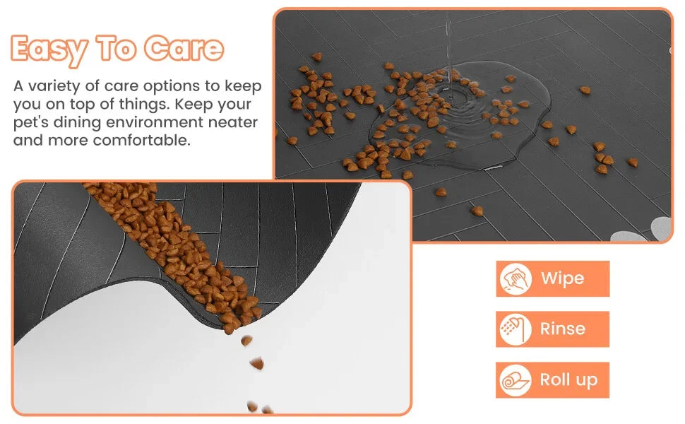 Pet Feeding Mat-Absorbent Waterproof Rubber Backing - Empire P.E