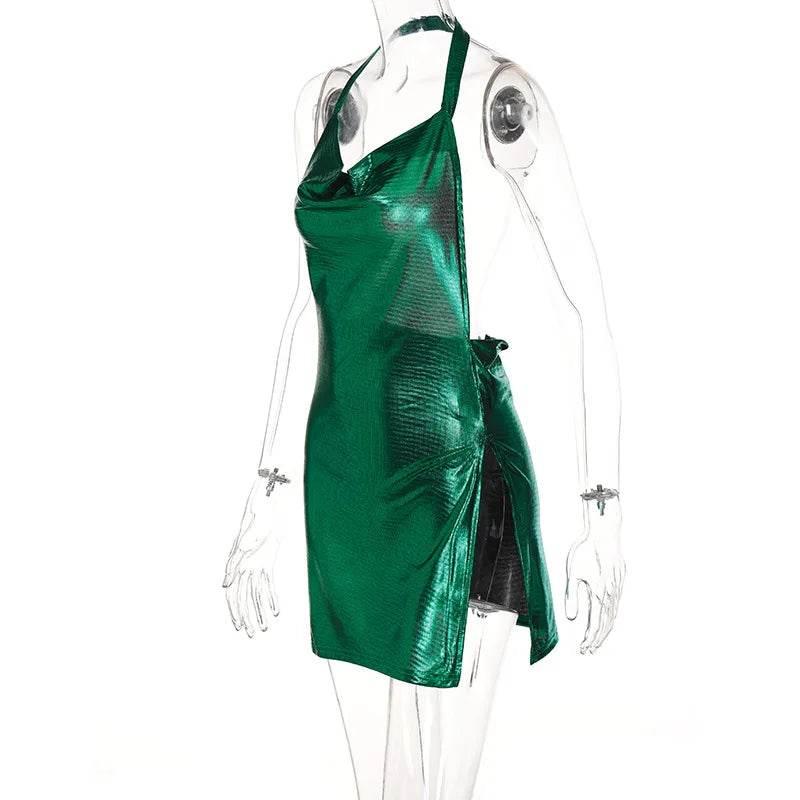 Elegant Short Dress with Hanging Neck Backless - Empire P.E
