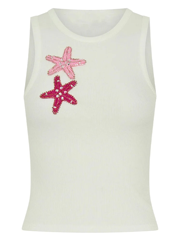 Women's Starfish Print Skirt Set - Empire P.E