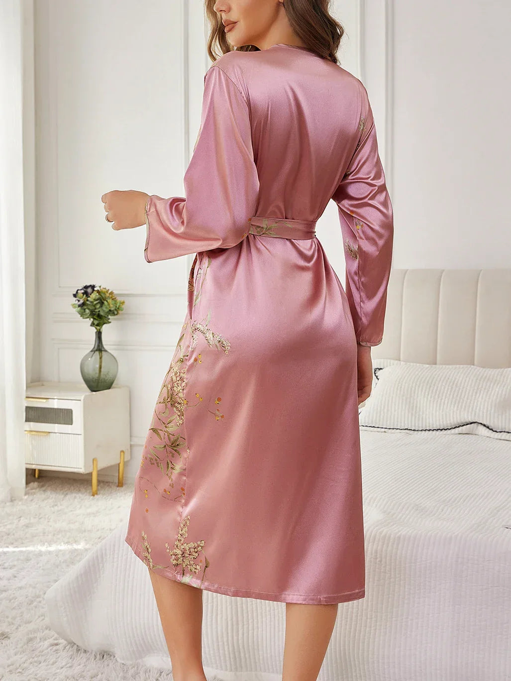 Women's Elegant Silk Robe - Empire P.E