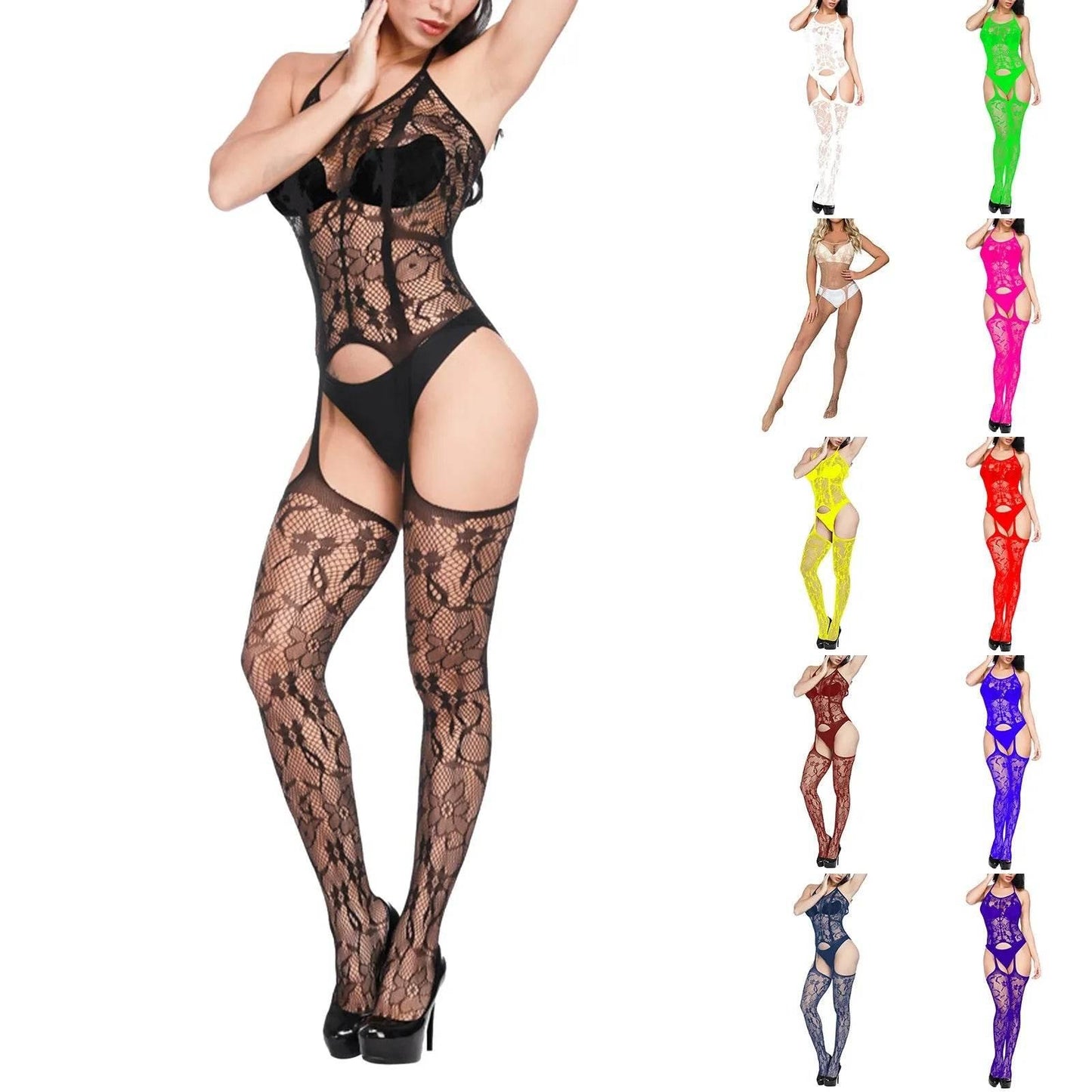 Lingerie Sexy Body stocking See-Through Lace Bodysuit - Empire P.E