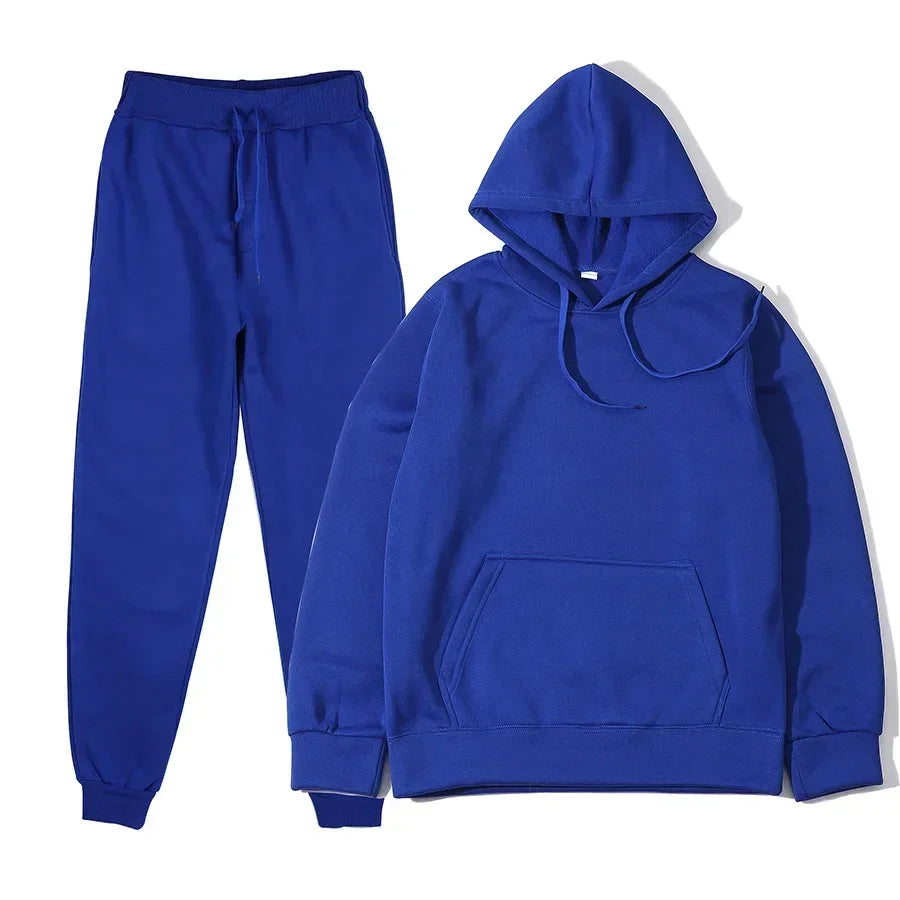 Sports Suits Fashion Tracksuit Hoodies + Pants Two Pieces Sets